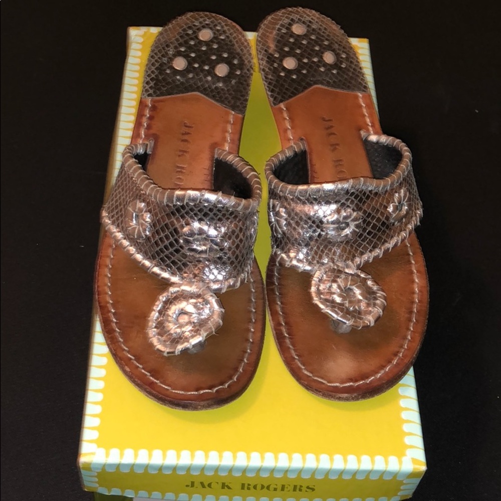 Jack Rogers Navajo Mid Wedge In Pewter size 8